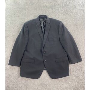 Michael Strahan Collection Suit Jacket 48 R Gray Wool Striped Premium Sport Coat